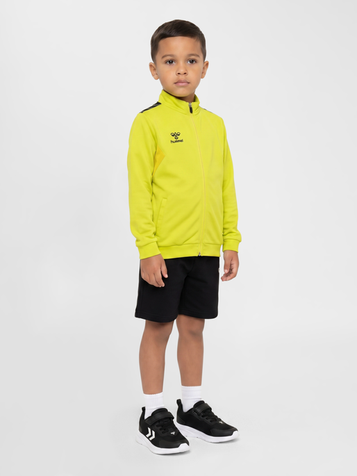 hmlAUTHENTIC PL ZIP JACKET KIDS, BLAZING YELLOW, model
