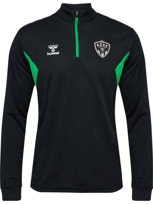 ASSE 23/24 TR HALF ZIP SWEAT, BLACK, packshot