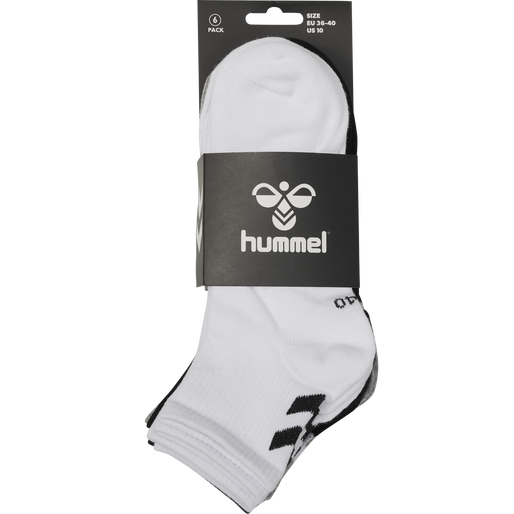 hmlCHEVRON 6-PACK  MID CUT SOCKS, BLACK/WHITE/GREY hmlCHEVRON 6-PACK  MID CUT SOCKS, BLACK/WHITE/GREY, packshot