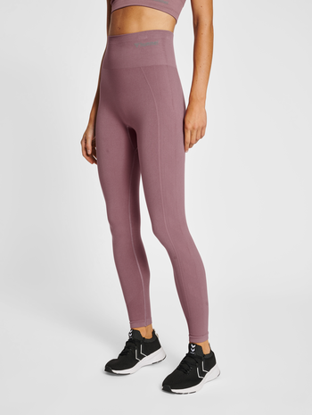 hmlTIF SEAMLESS HIGH WAIST TIGHTS, ROSE TAUPE, model