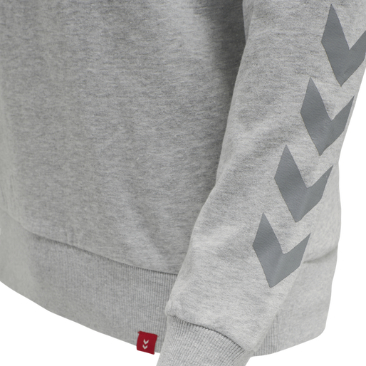 hmlLEGACY HOODIE, GREY MELANGE, packshot