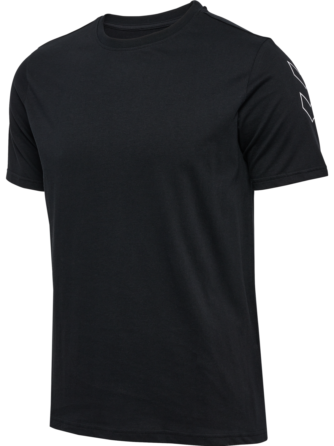hmlELEMENTAL CHEVRON COTTON TEE, BLACK, packshot