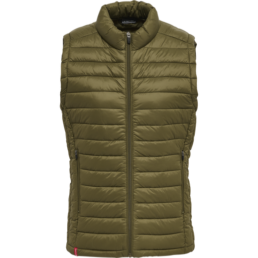 hmlRED QUILTED WAISTCOAT WOMAN, DARK OLIVE, packshot