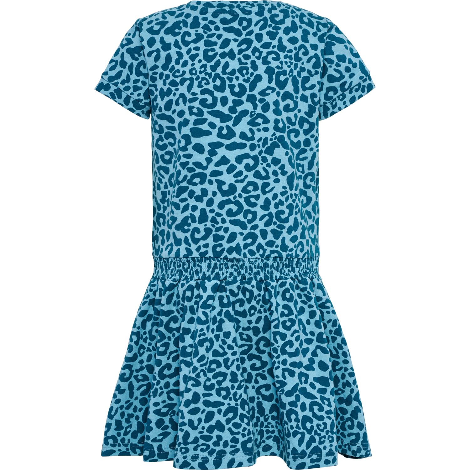 hmlFLOWY AOP DRESS S/S, BLUE CORAL, packshot