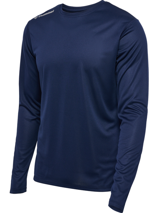 hmlRUN JERSEY L/S, BLACK IRIS hmlRUN JERSEY L/S, BLACK IRIS, packshot