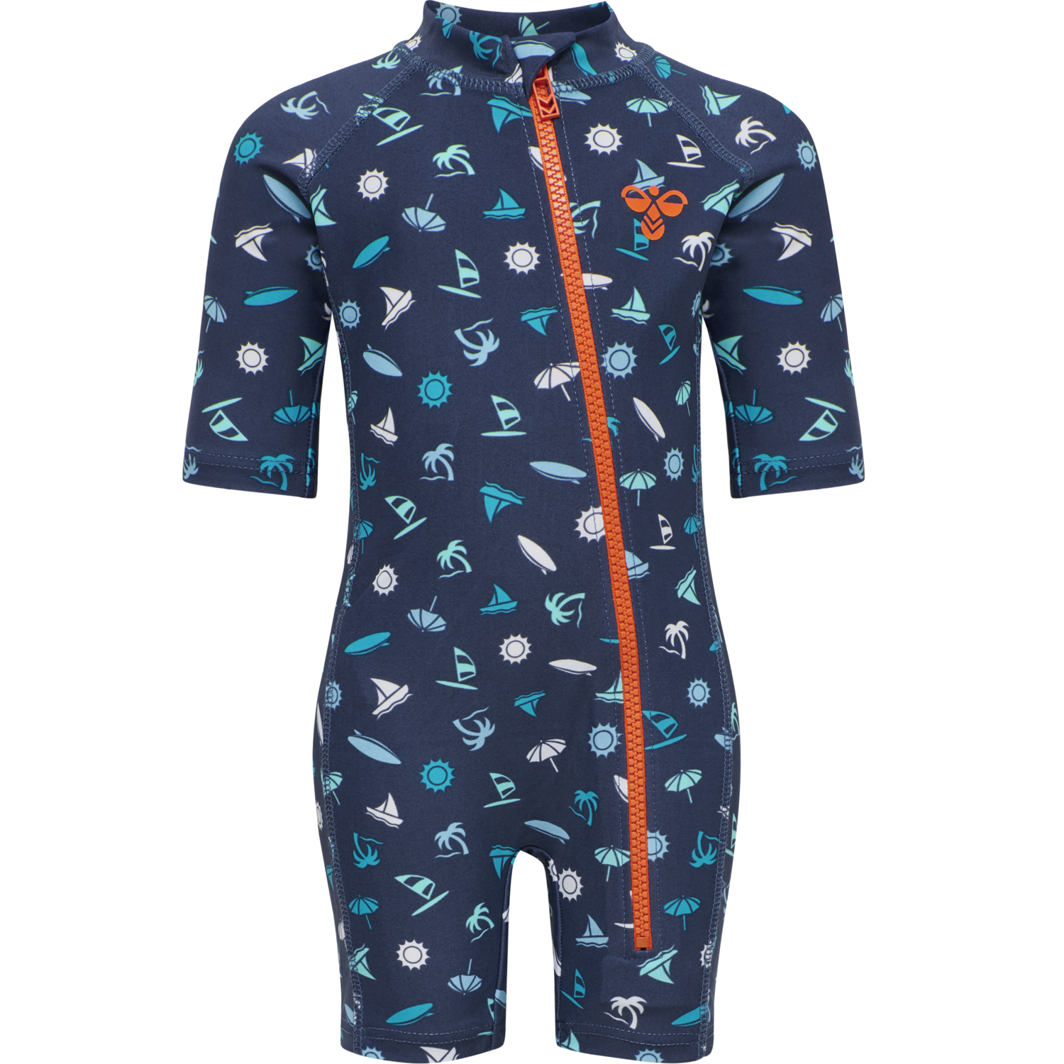 hmlBEACH SWIMSUIT, DARK DENIM, packshot