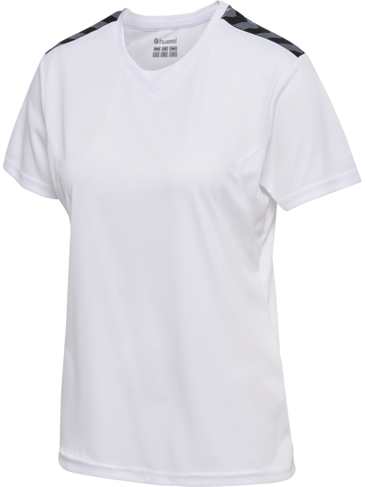 hmlAUTHENTIC PL JERSEY S/S WOMAN, WHITE, packshot