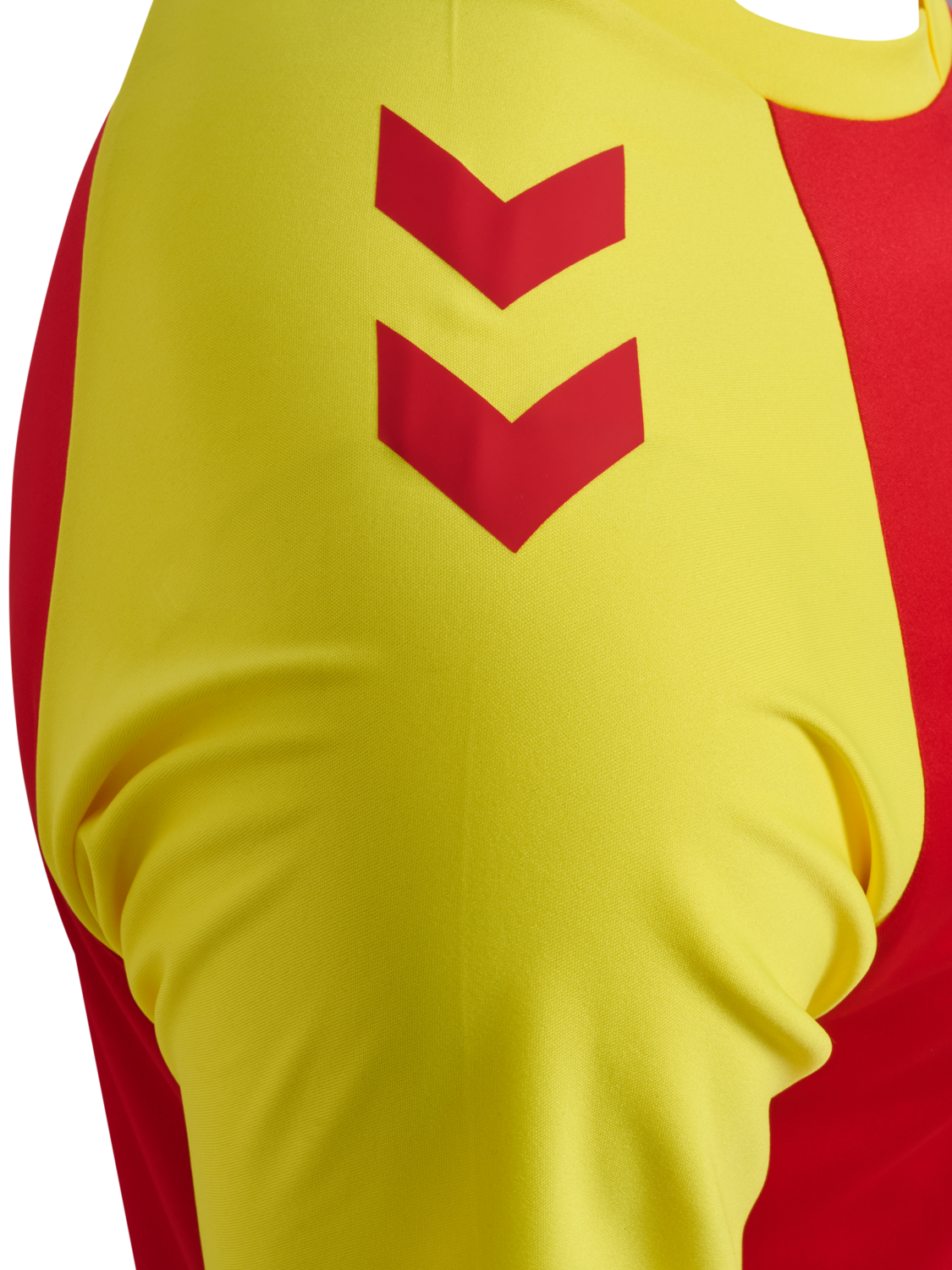 hmlMATCH LEAGUE JERSEY S/S, TRUE RED/BLAZING YELLOW, packshot