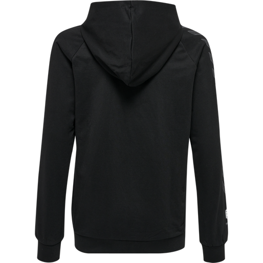 hmlMOVE GRID COTTON ZIP HOODIE KIDS, BLACK, packshot