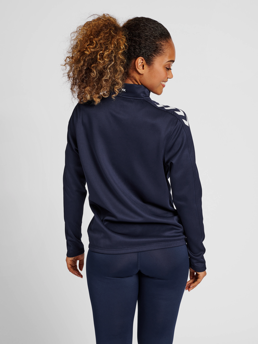 hmlCORE XK HALF ZIP SWEAT WOMAN, MARINE, model