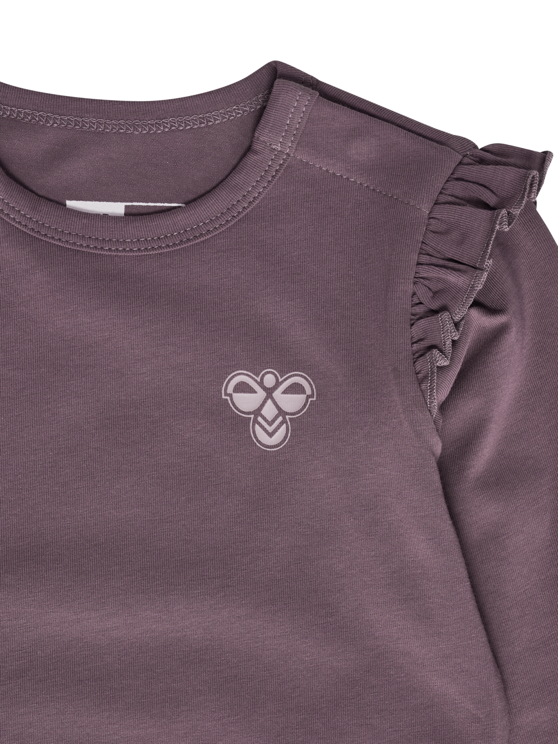 hmlMINI FRILL BODY L/S, BLACK PLUM, packshot