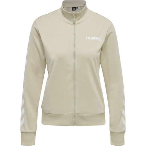 hmlLEGACY POLY WOMAN ZIP JACKET, PUMICE STONE, packshot