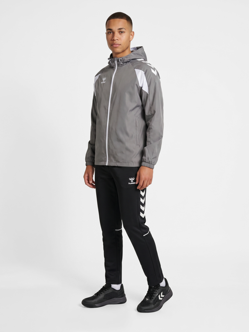 hmlCORE 2.0 ALL-WEATHER JACKET, STEEL GRAY/WHITE, model