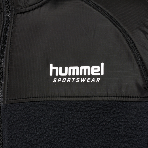 hmlLGC THEO FLEECE JACKET, BLACK, packshot