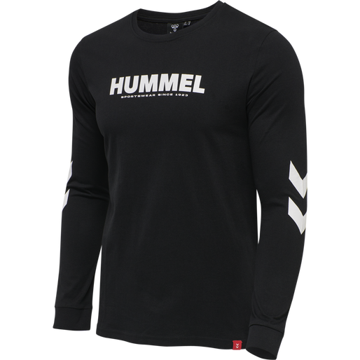 hmlLEGACY T-SHIRT L/S, BLACK, packshot