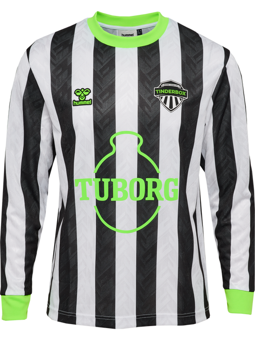 TINDERBOX 25 FOOTBALL JERSEY L/S, BLACK/WHITE, packshot