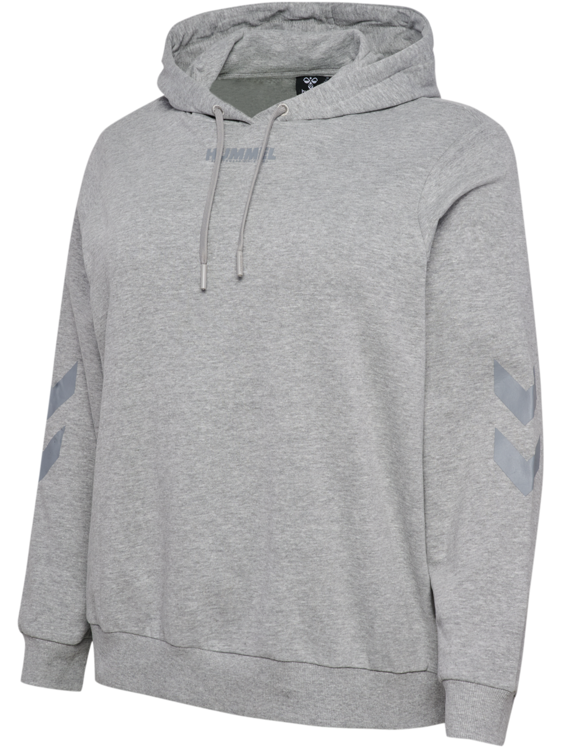 hmlLEGACY WOMAN HOODIE PLUS, GREY MELANGE, packshot