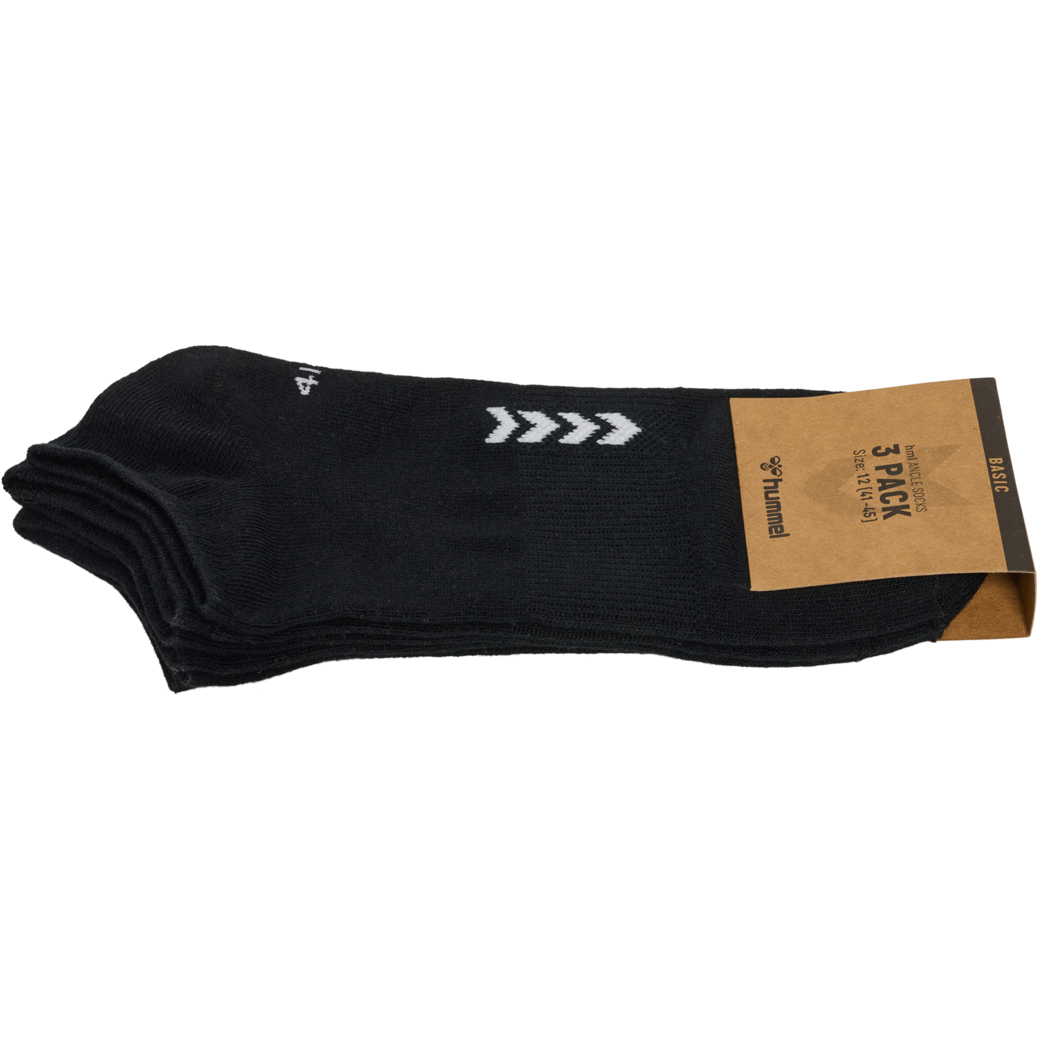 hmlANCLE 3-PACK SOCKS, BLACK, packshot