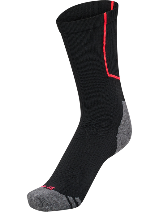 hmlPRO TRAINING SOCKS LOW, BLACK/DIVA PINK, packshot