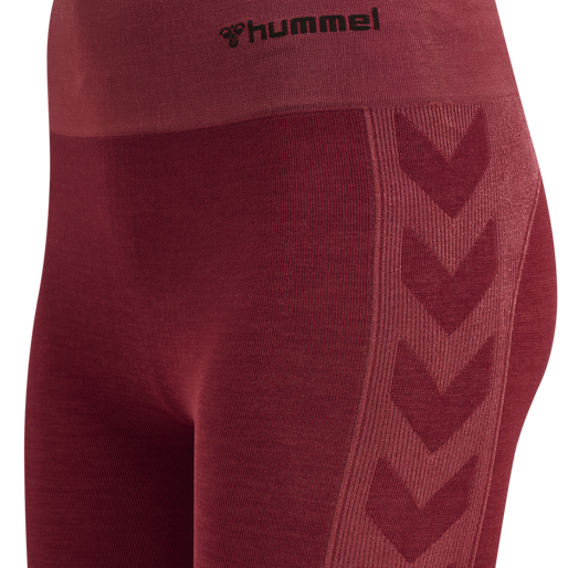 hmlCLEA SEAMLESS MID WAIST TIGHTS, CABERNET, packshot