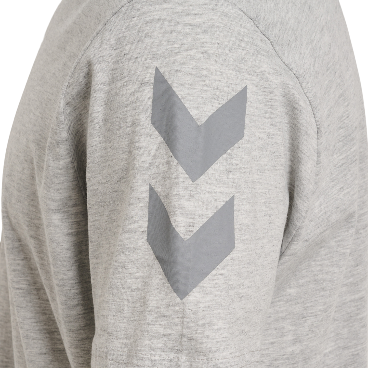 hmlLEGACY CHEVRON T-SHIRT PLUS, GREY MELANGE, packshot