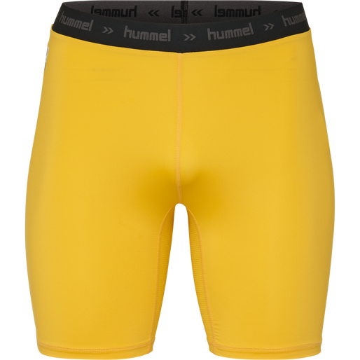 HML FIRST PERFORMANCE TIGHT SHORTS, SPORTS YELLOW HML FIRST PERFORMANCE TIGHT SHORTS, SPORTS YELLOW, packshot