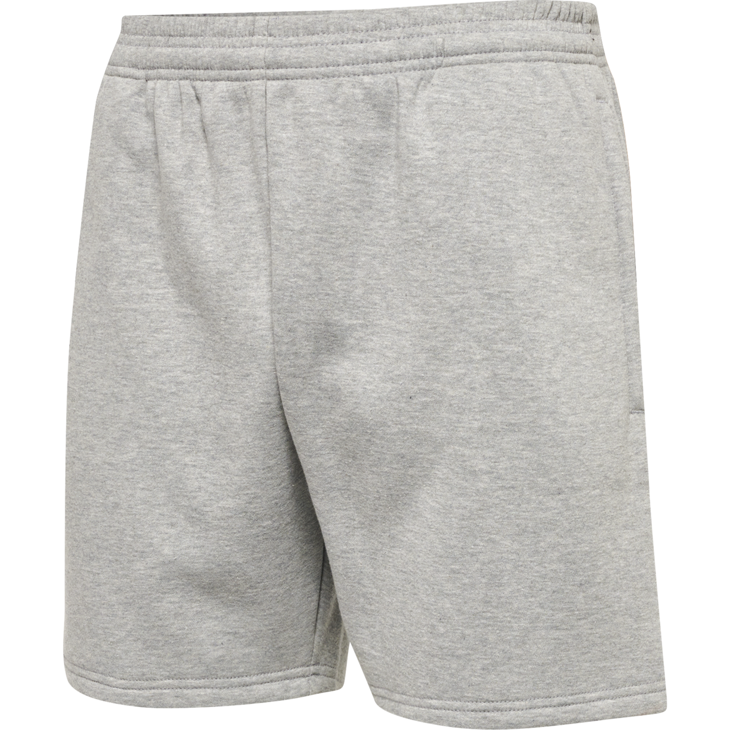 hmlRED BASIC SWEAT SHORTS, GREY MELANGE, packshot