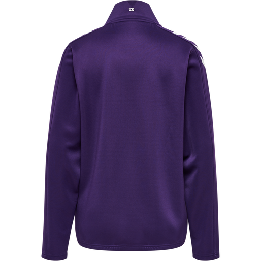 hmlCORE XK HALF ZIP SWEAT WOMAN, ACAI/WHITE, packshot