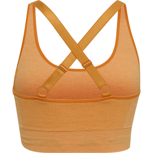 hmlCLEA SEAMLESS  SPORTS TOP, BLAZING ORANGE/CARROT CURL MELANGE, packshot