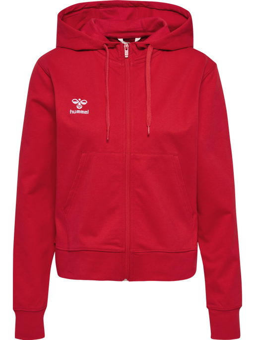 hmlGO 2.0 ZIP HOODIE WOMAN, TRUE RED, packshot