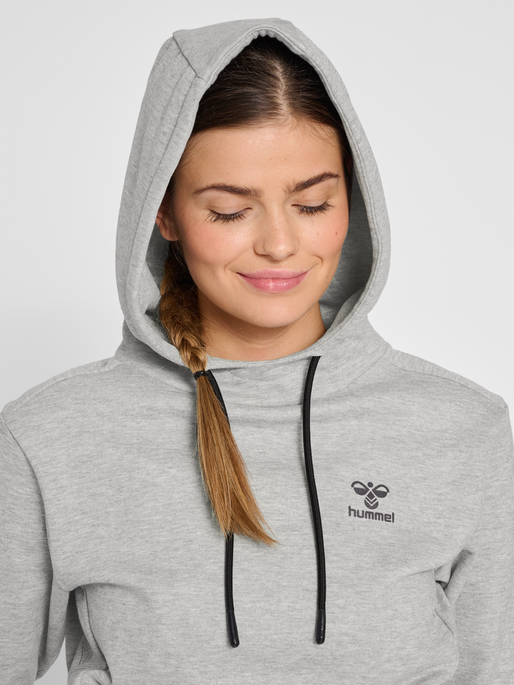 hmlOFFGRID HOODIE WO, GREY MELANGE, model