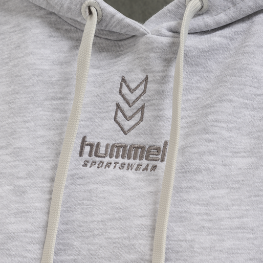 hmlOLIVIA HOODIE, LIGHT GREY MELANGE, packshot