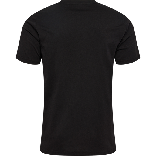 hmlROLIGAN COTTON T-SHIRT, BLACK hmlROLIGAN COTTON T-SHIRT, BLACK, packshot
