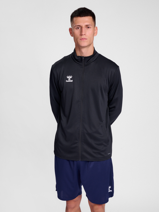 hmlESSENTIAL TRACK JACKET, BLACK, model