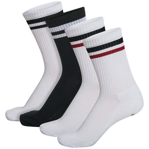 hmlRETRO 4-PACK SOCKS MIX, WHITE, packshot