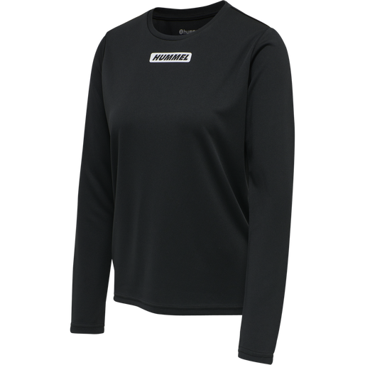 hmlTE TOLA T-SHIRT LS, BLACK, packshot