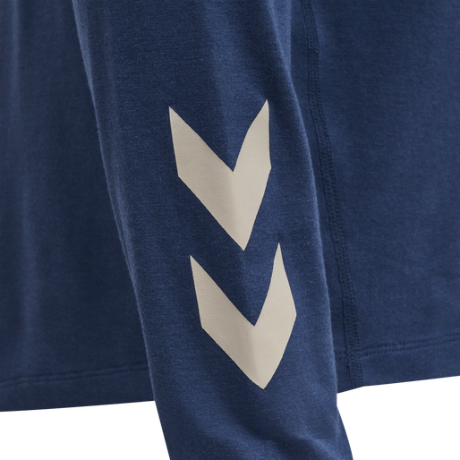 hmlMT LAZE T-SHIRT L/S, INSIGNIA BLUE, packshot