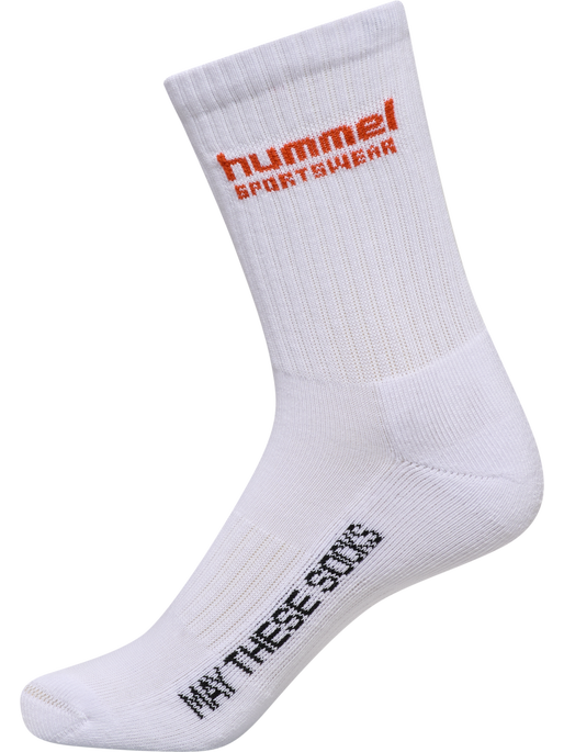hml3-PACK SOCKS SPORTSWEAR, WHITE/PAPRIKA hml3-PACK SOCKS SPORTSWEAR, WHITE/PAPRIKA, packshot