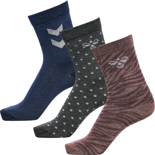 hmlALFIE SOCK 3-PACK, SPARROW, packshot