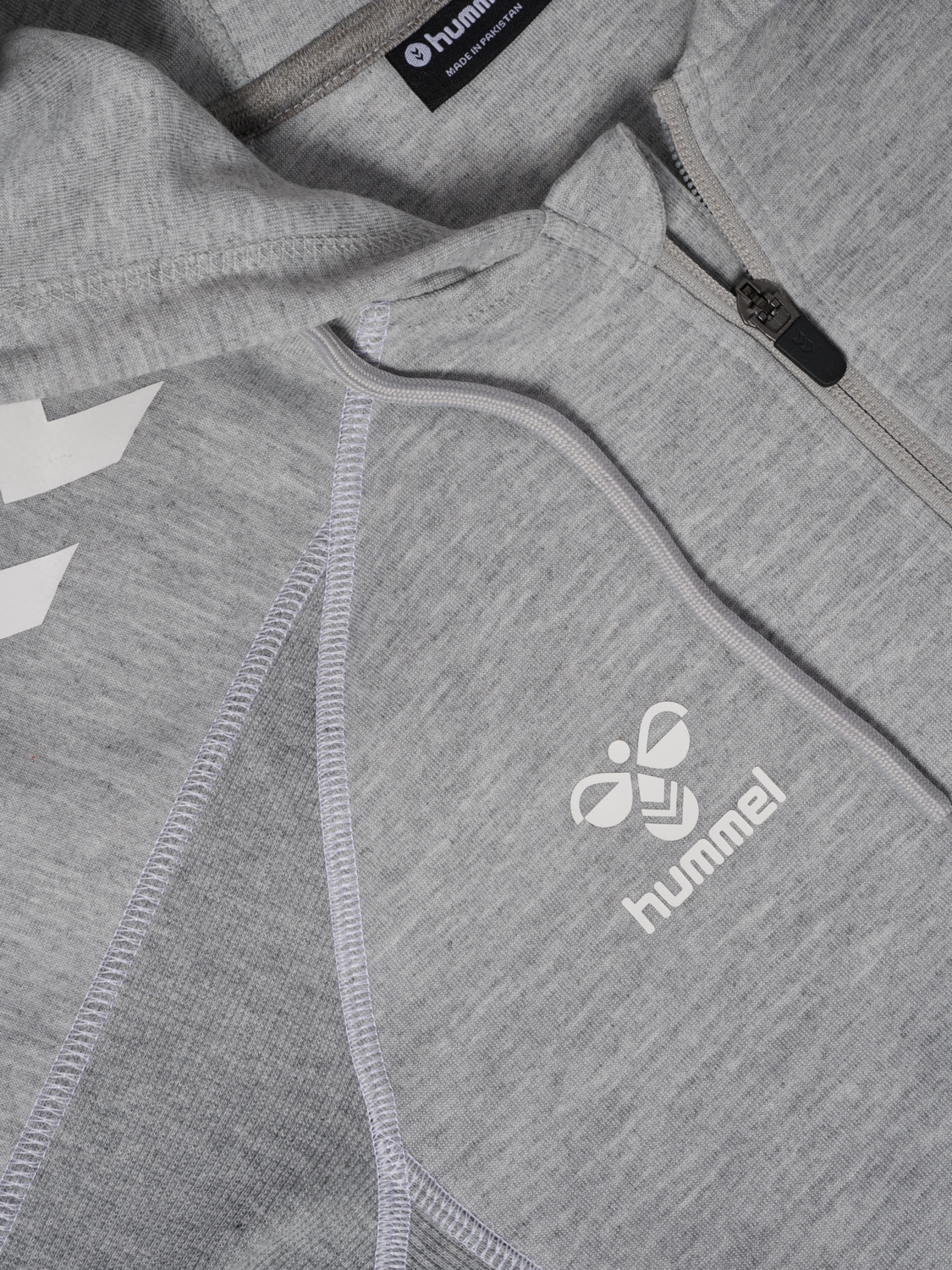 hmlMOVE 2.0 ZIP HOODIE WOMAN, GREY MELANGE, packshot