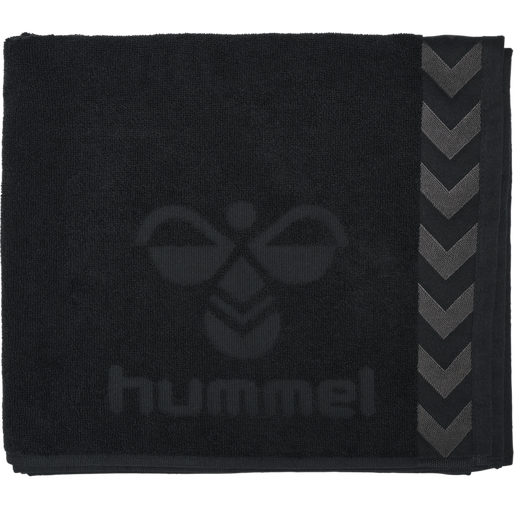 HUMMEL LARGE TOWEL, BLACK HUMMEL LARGE TOWEL, BLACK, packshot