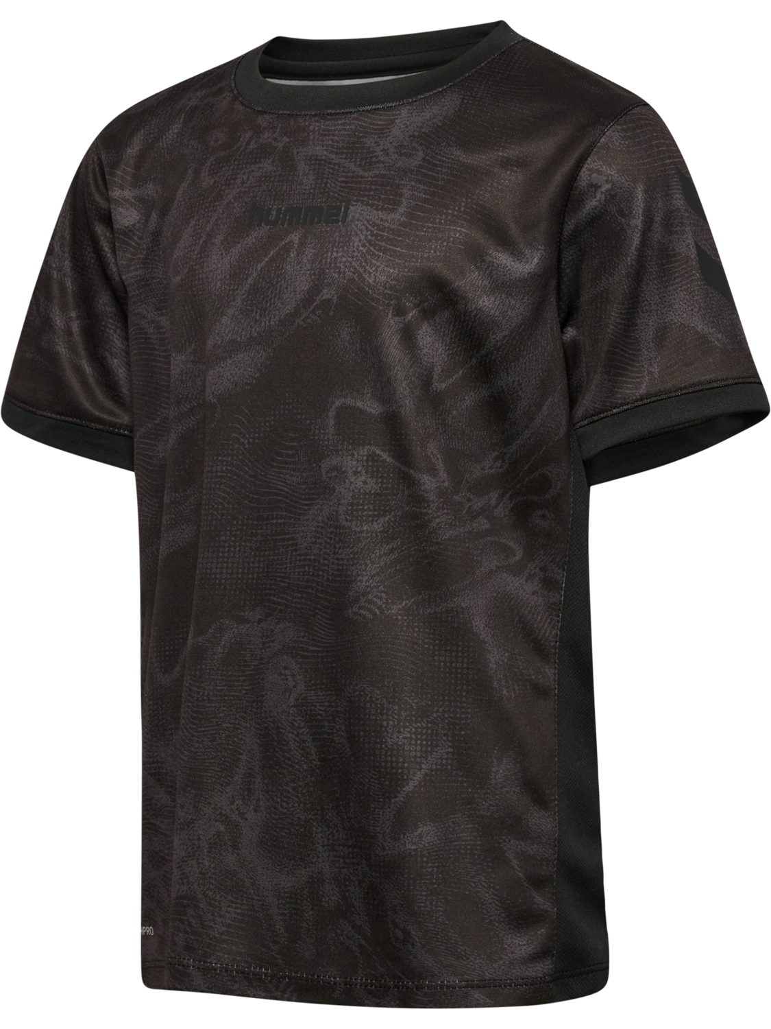 hmlBLAZE CLUB 26 GRAPHIC TEE KIDS, BLACK/ASPHALT, packshot
