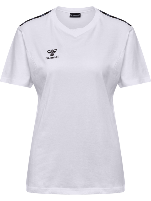 hmlAUTHENTIC CO T-SHIRT S/S WOMAN, WHITE, packshot