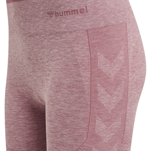 hmlMT UNA SEAMLESS MID WAIST SHORTS, DUSKY ORCHID MELANGE, packshot