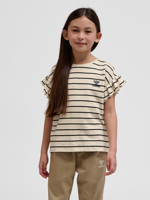 hmlAJMA T-SHIRT S/L, WHITECAP GRAY, model