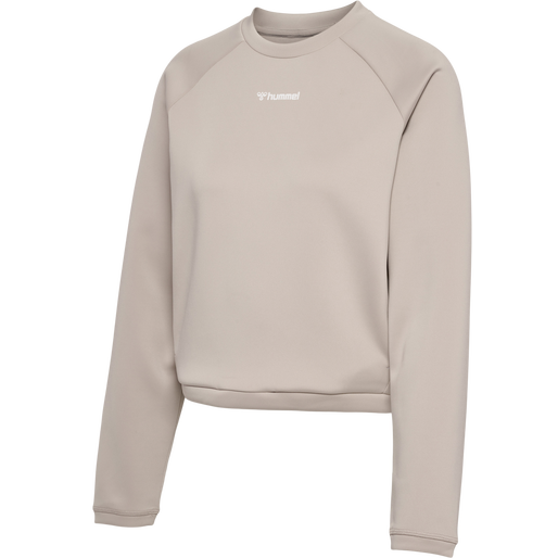 hmlMT KALU SHORT SWEATSHIRT, CHATEAU GRAY, packshot