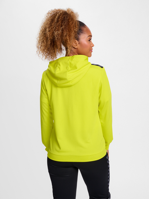 hmlAUTHENTIC PL ZIP HOODIE WOMAN, BLAZING YELLOW, model