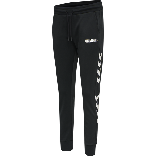hmlLEGACY POLY WOMAN REGULAR PANTS, BLACK, packshot