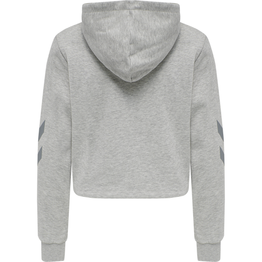 hmlLEGACY WOMAN CROPPED HOODIE, GREY MELANGE, packshot