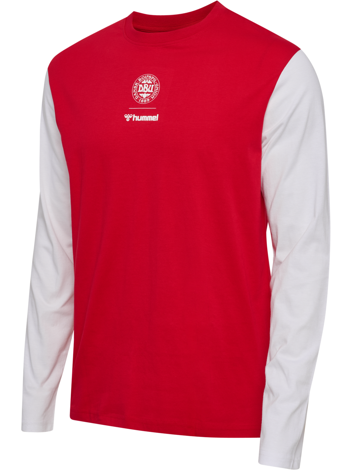 DBU 26 FAN RED-WHITE TEE LS, TANGO RED/WHITE, packshot